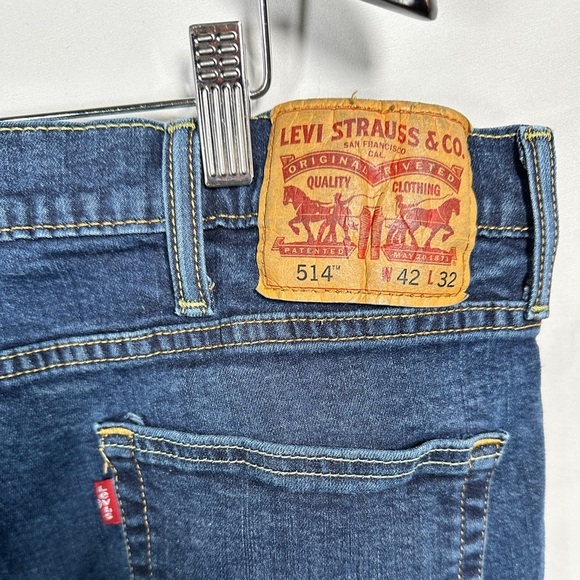 Levi's 514 Men's Relaxed Fit Denim Jeans - Deep Blue 42x32 - Picture 2 of 10